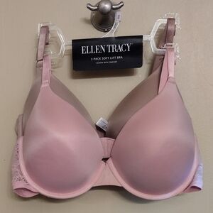 Ellen Tracy Pink Seamless Bra with Adjustable Straps